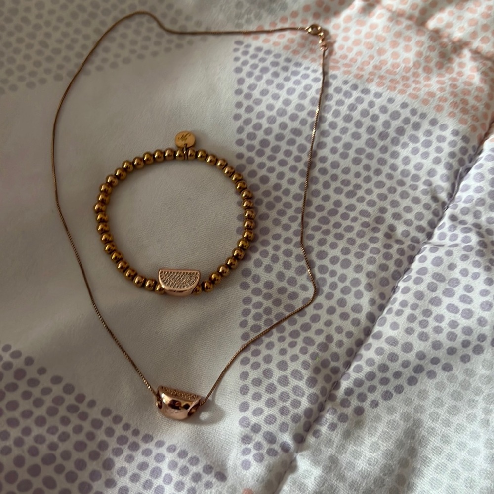 Rose gold tone watermelon set